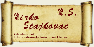 Mirko Stajkovac vizit kartica